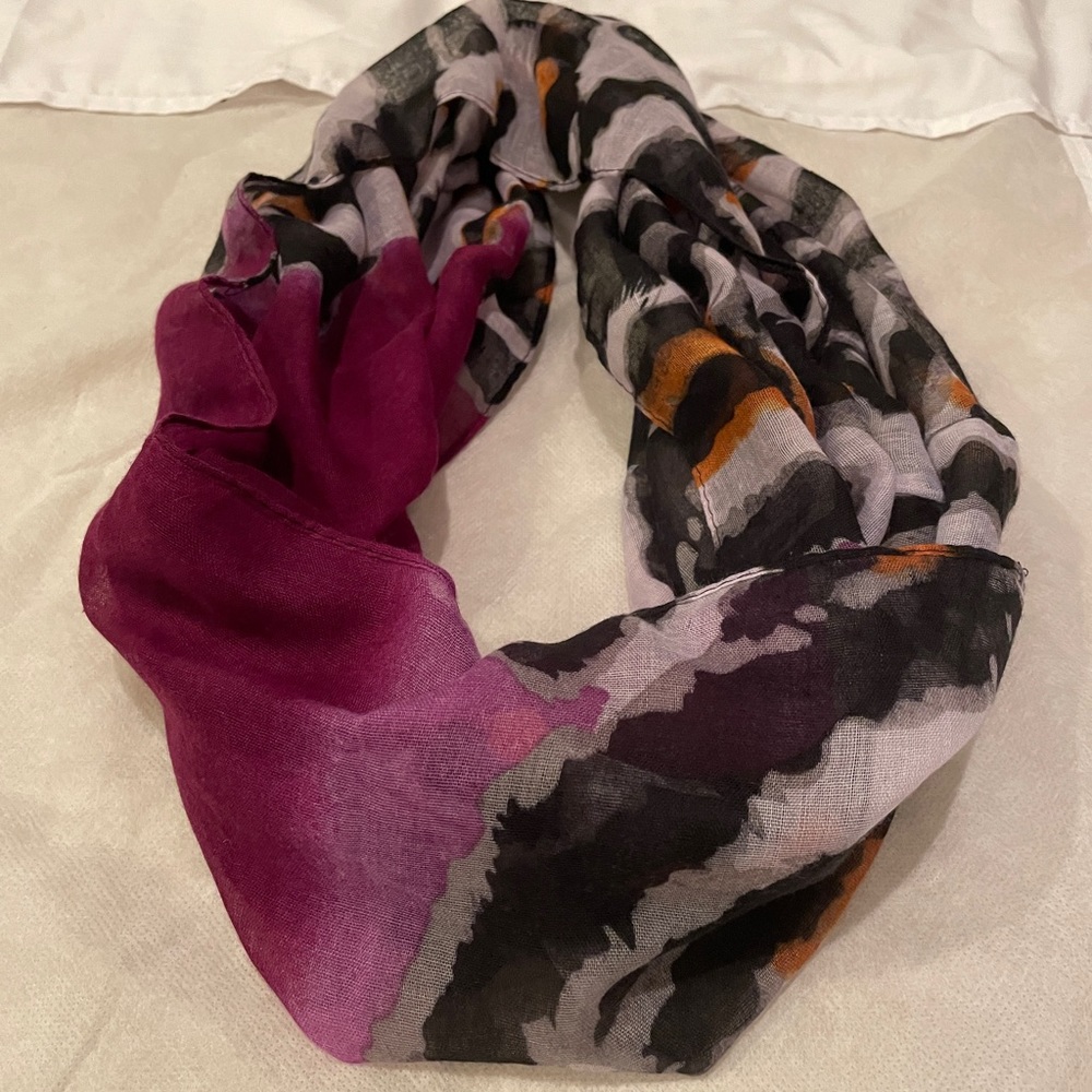 Animal Print Purple and Black Infiniti Scarf